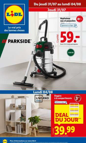Catalogue Lidl - 31/07/2025 - 04/08/2025.
