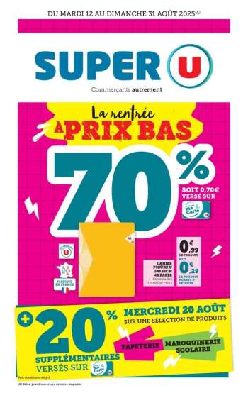 Catalogue SUPER U - 12/08/2025 - 31/08/2025.