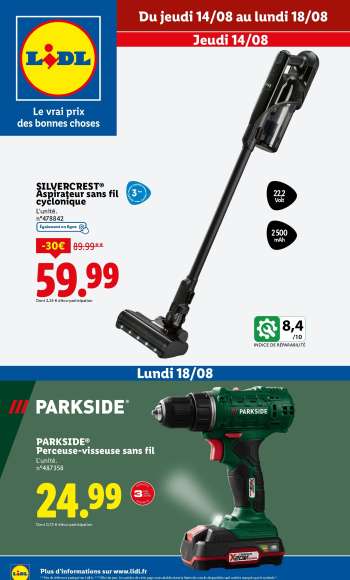 Catalogue Lidl - 14/08/2025 - 18/08/2025.