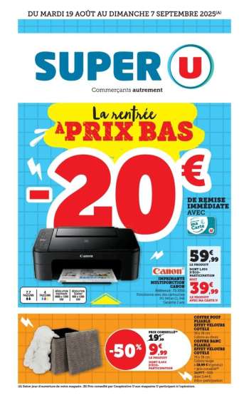 Catalogue SUPER U - 19/08/2025 - 07/09/2025.