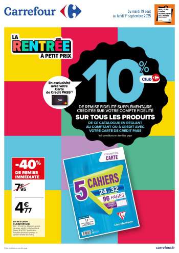 Catalogue Carrefour Hypermarchés - 19/08/2025 - 01/09/2025.