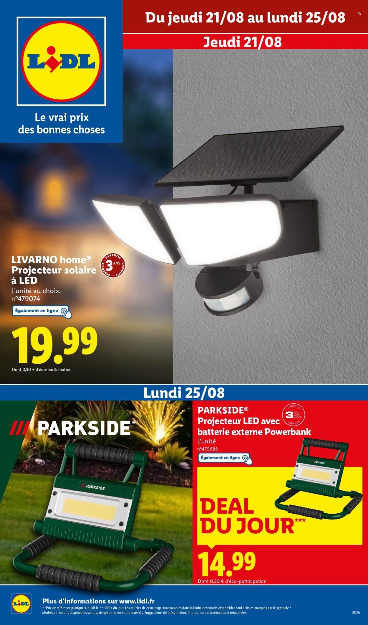 Catalogue Lidl - 21/08/2025 - 25/08/2025. Page 1