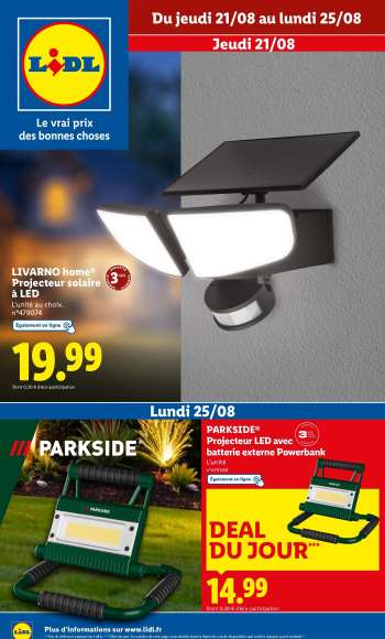 Catalogue Lidl - 21/08/2025 - 25/08/2025.