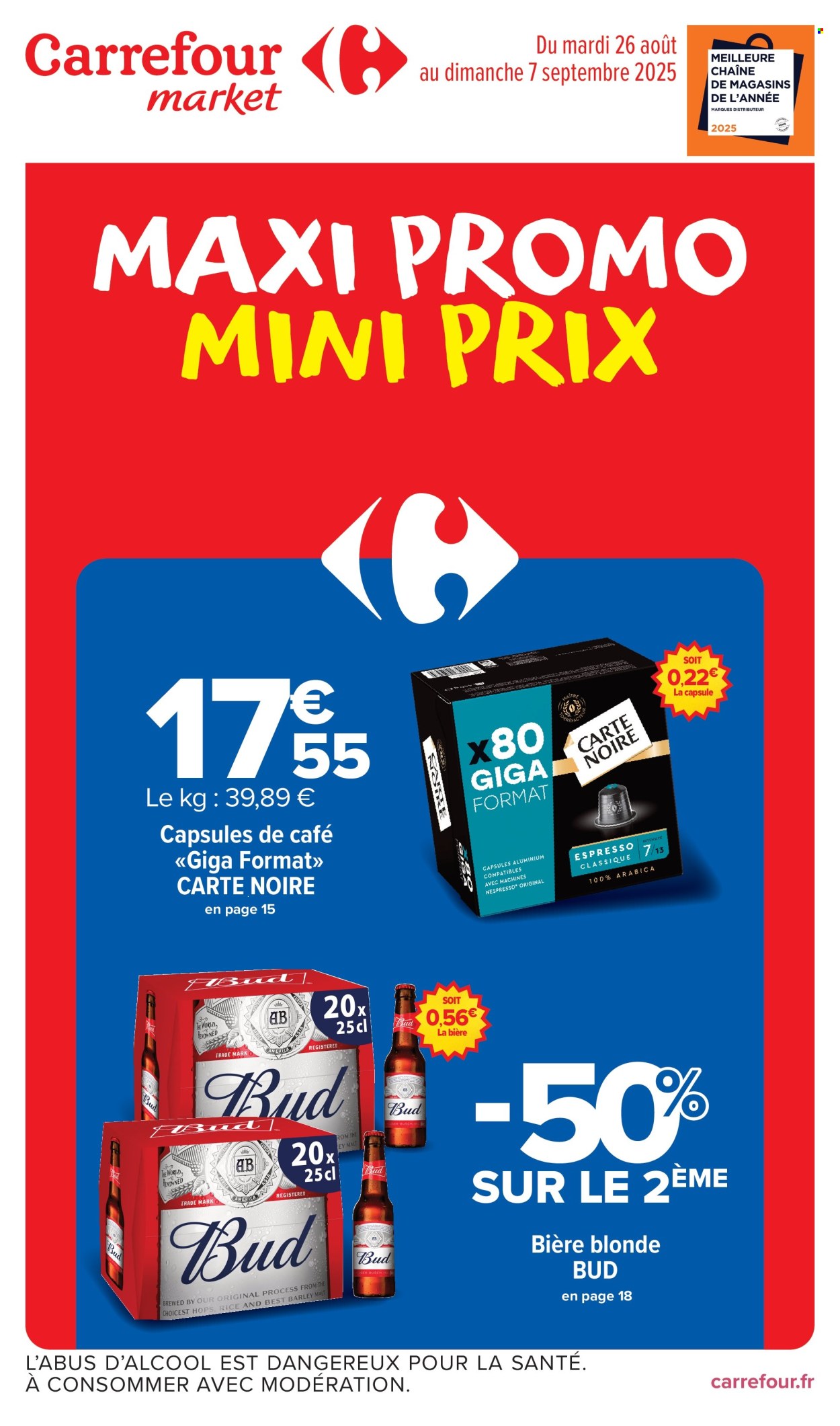 Catalogue Carrefour Market - 26/08/2025 - 07/09/2025. Page 1