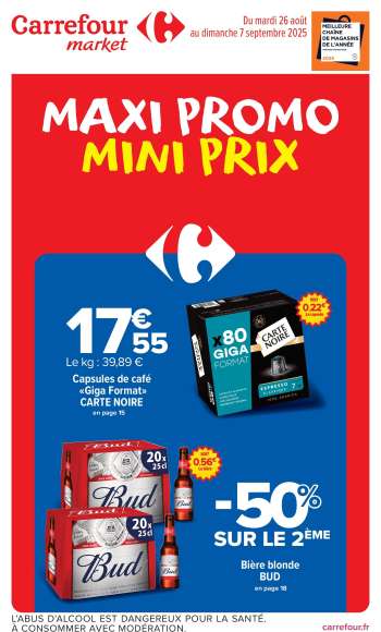 Catalogue Carrefour Market - 26/08/2025 - 07/09/2025.