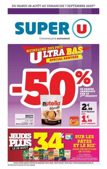 Catalogue SUPER U - 26/08/2025 - 07/09/2025.