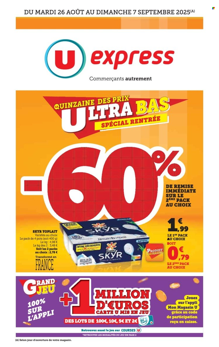 Catalogue U express - 26/08/2025 - 07/09/2025. Page 1