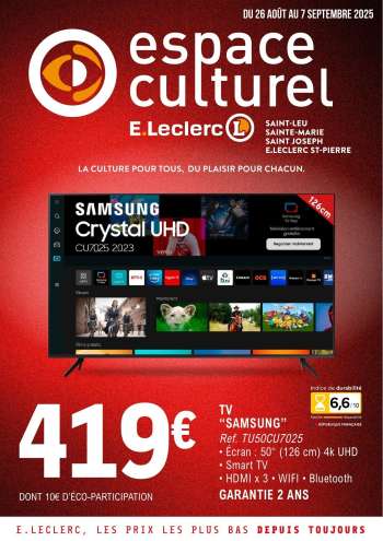 Catalogue E.Leclerc - 26/08/2025 - 07/09/2025.