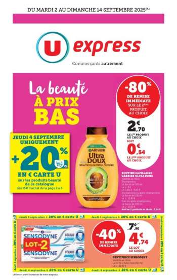 Catalogue U express - 02/09/2025 - 14/09/2025.