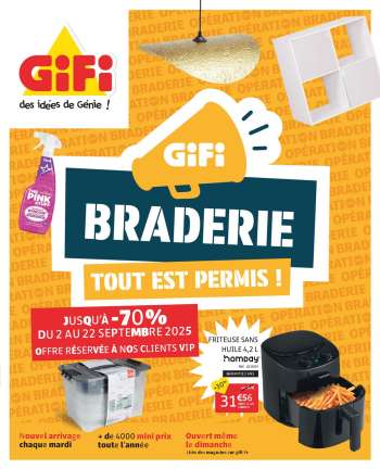 Catalogue GiFi - 02/09/2025 - 22/09/2025.
