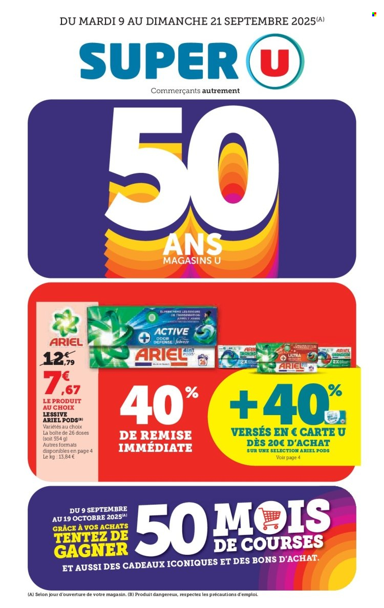 Catalogue SUPER U - 09/09/2025 - 21/09/2025. Page 1