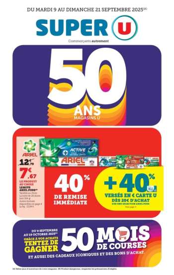 Catalogue SUPER U - 09/09/2025 - 21/09/2025.