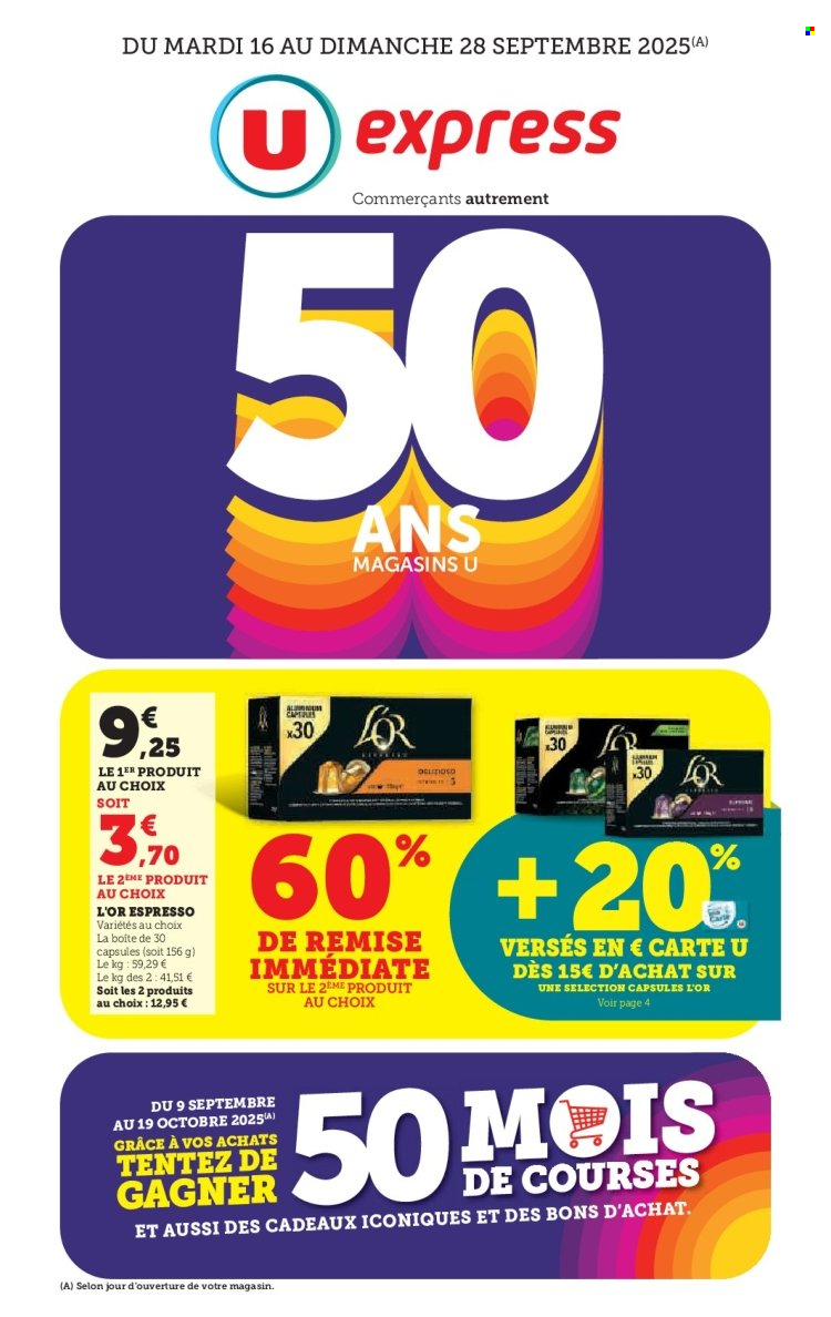 Catalogue U express - 16/09/2025 - 28/09/2025. Page 1