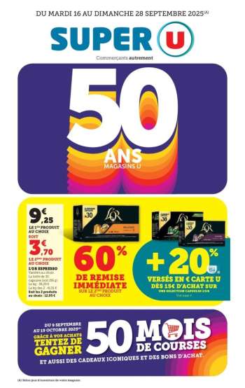 Catalogue SUPER U - 16/09/2025 - 28/09/2025.