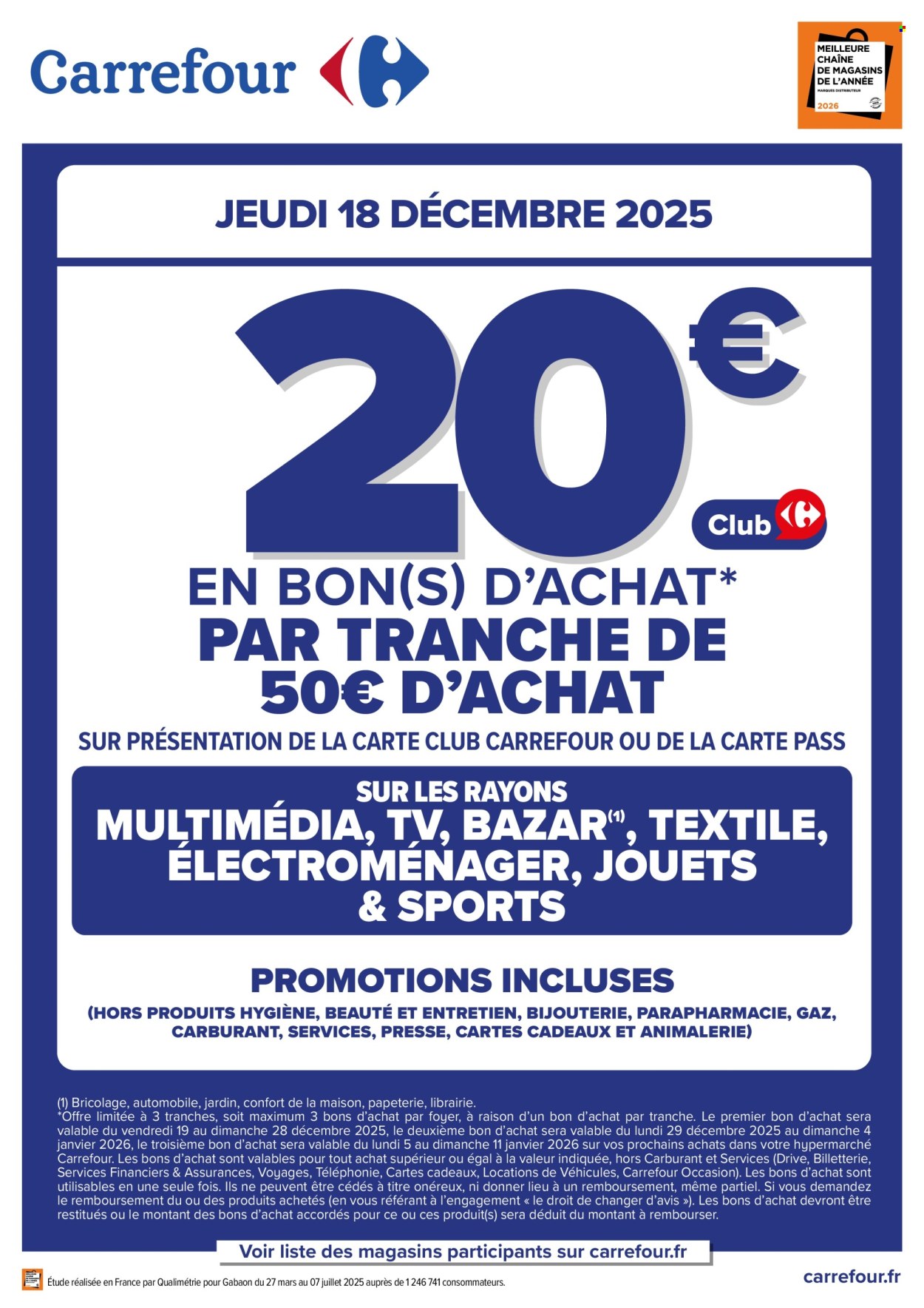 Catalogue Carrefour Hypermarchés - 18/12/2025 - 18/12/2025. Page 1