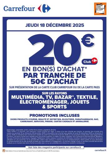 Catalogue Carrefour Hypermarchés - 18/12/2025 - 18/12/2025.