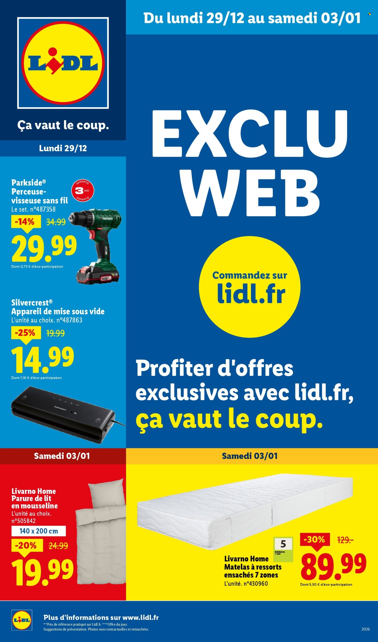 Catalogue Lidl - 29/12/2025 - 03/01/2026. Page 1