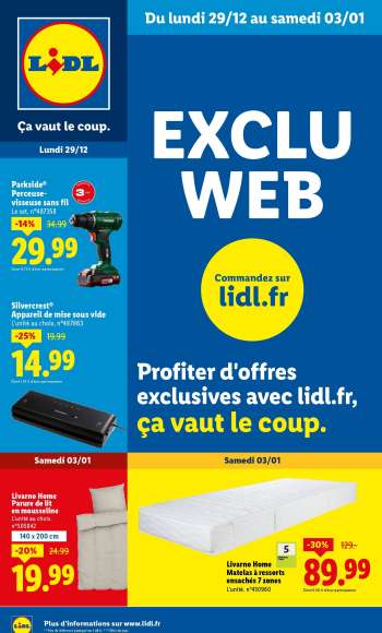 Catalogue Lidl - 29/12/2025 - 03/01/2026.