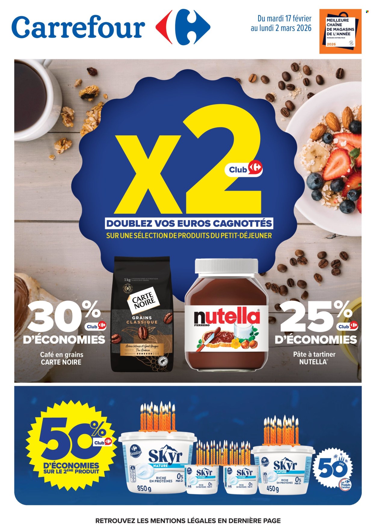Catalogue Carrefour Hypermarchés - 17/02/2026 - 02/03/2026. Page 1