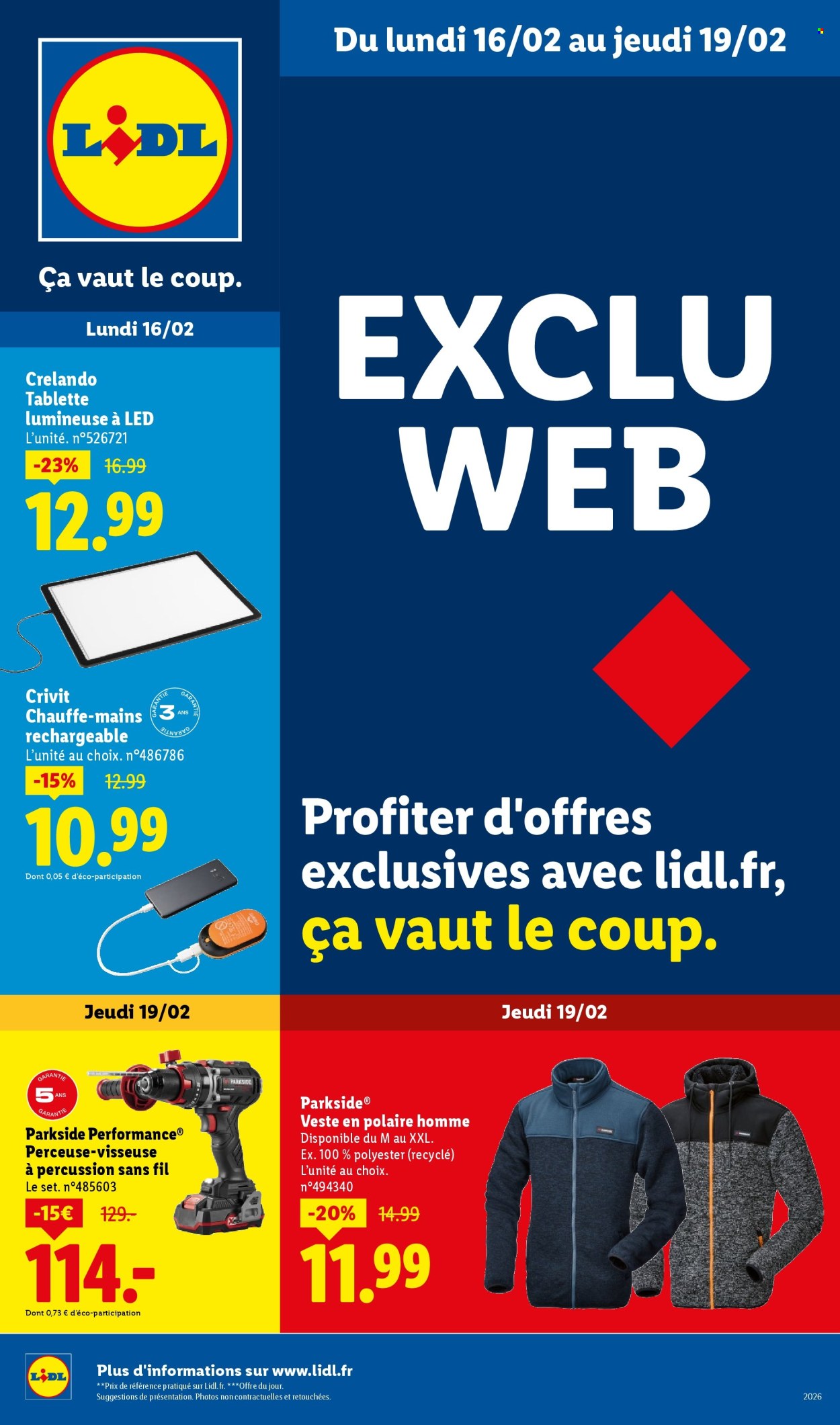 Catalogue Lidl - 16/02/2026 - 19/02/2026. Page 1