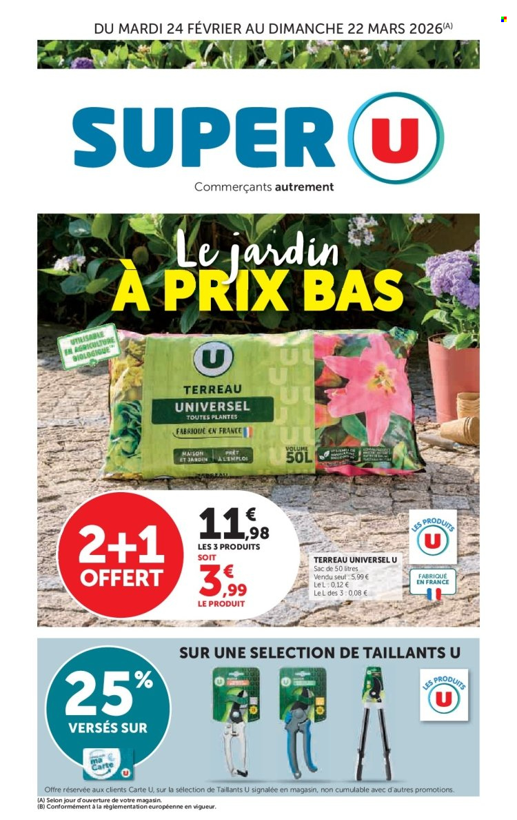 Catalogue SUPER U - 24/02/2026 - 22/03/2026. Page 1