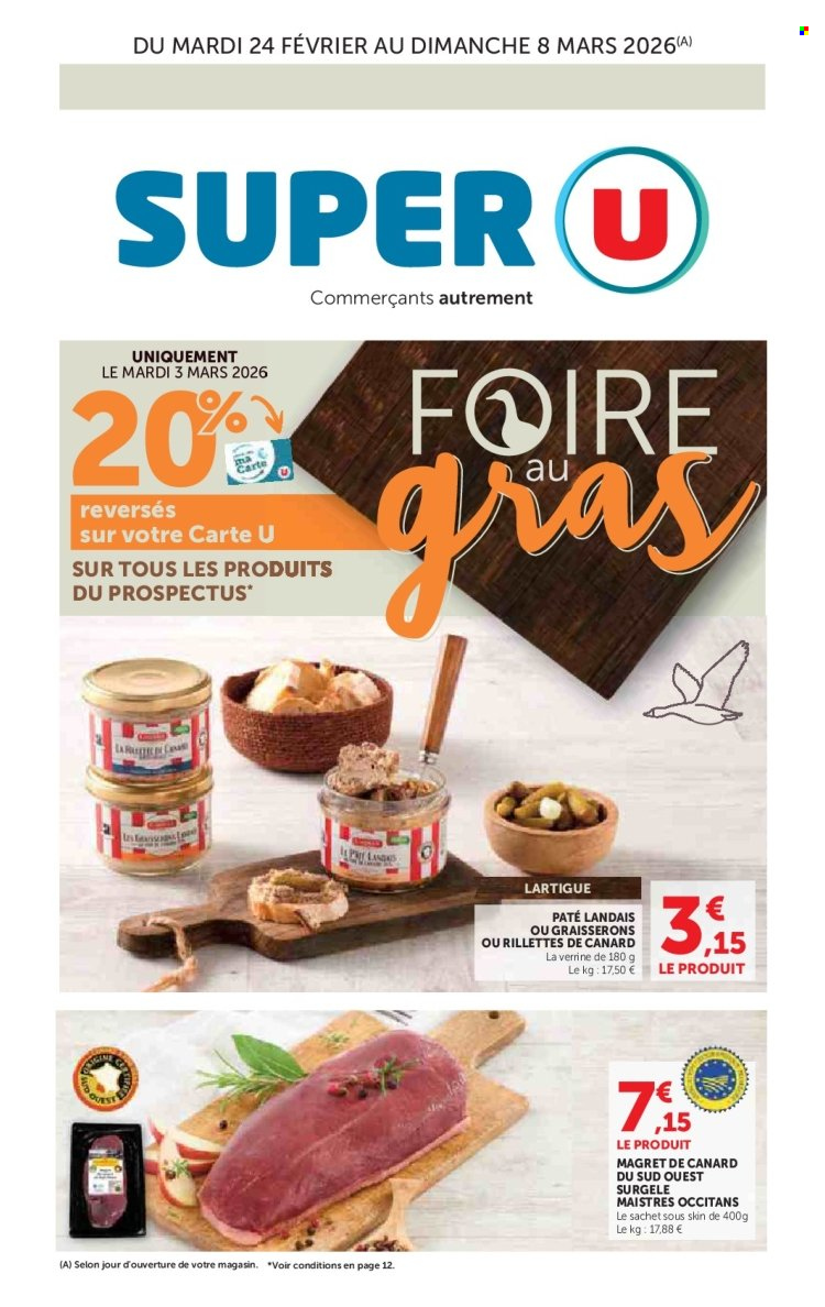 Catalogue SUPER U - 24/02/2026 - 08/03/2026. Page 1