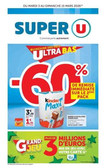 Catalogue SUPER U - 03/03/2026 - 15/03/2026.