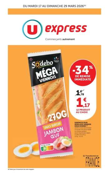 Catalogue U express - 17/03/2026 - 29/03/2026.