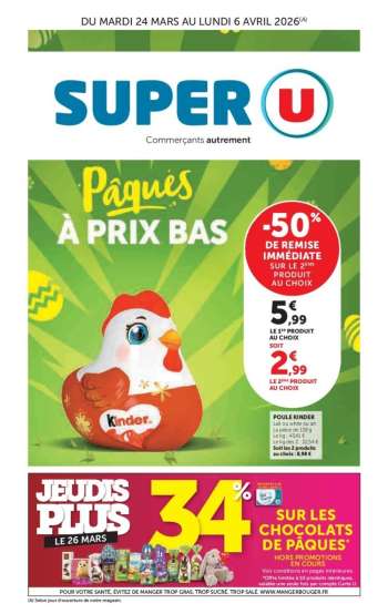 Catalogue SUPER U - 24/03/2026 - 06/04/2026.