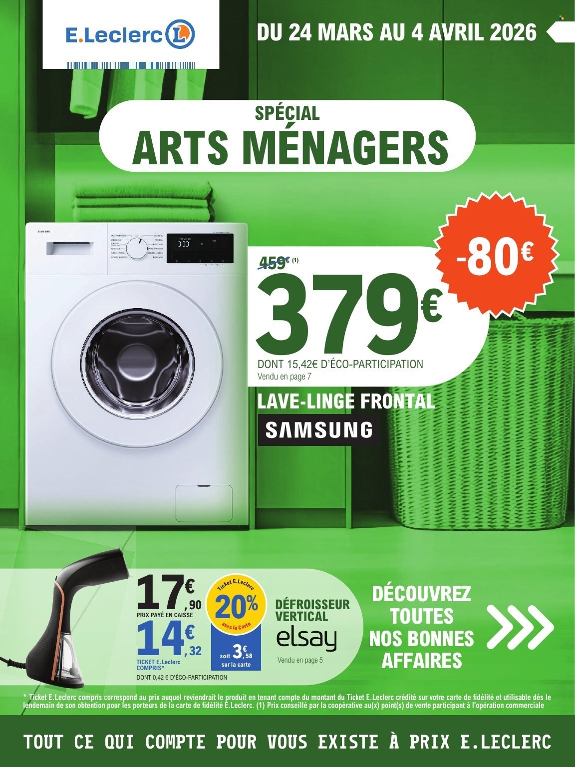 Catalogue E.Leclerc - 24/03/2026 - 04/04/2026. Page 1