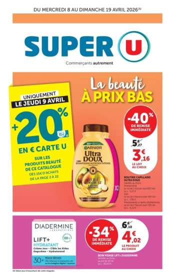 Catalogue SUPER U - 08/04/2026 - 19/04/2026.