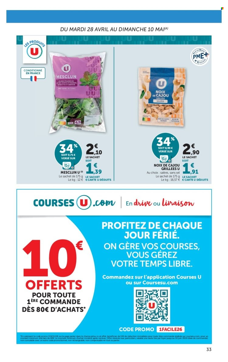 Catalogue SUPER U - 28/04/2026 - 10/05/2026. Page 33