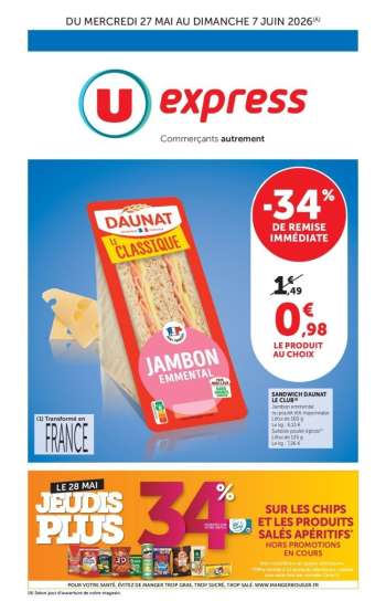 Catalogue U express - 27/05/2026 - 07/06/2026.