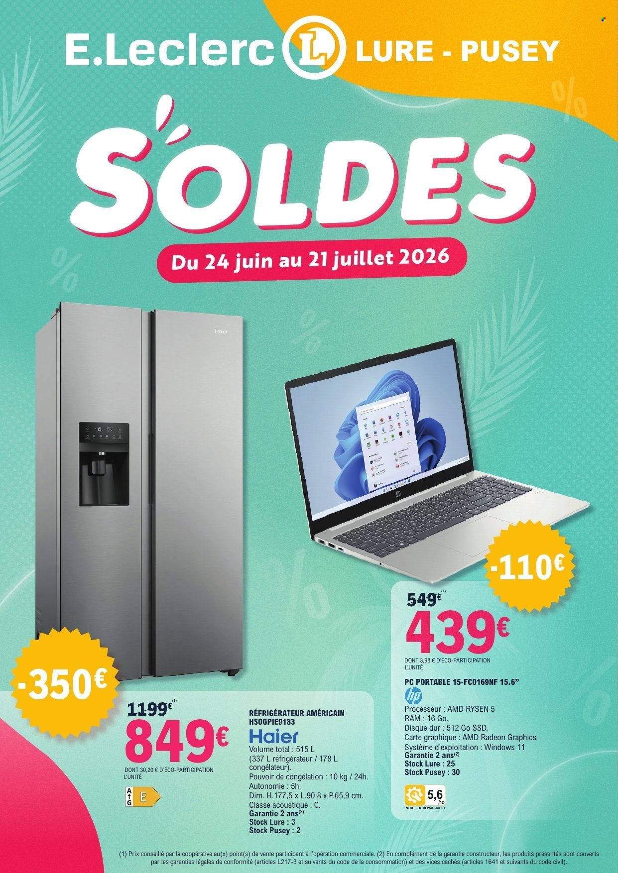 Catalogue E.Leclerc - 24/06/2026 - 21/07/2026. Page 1