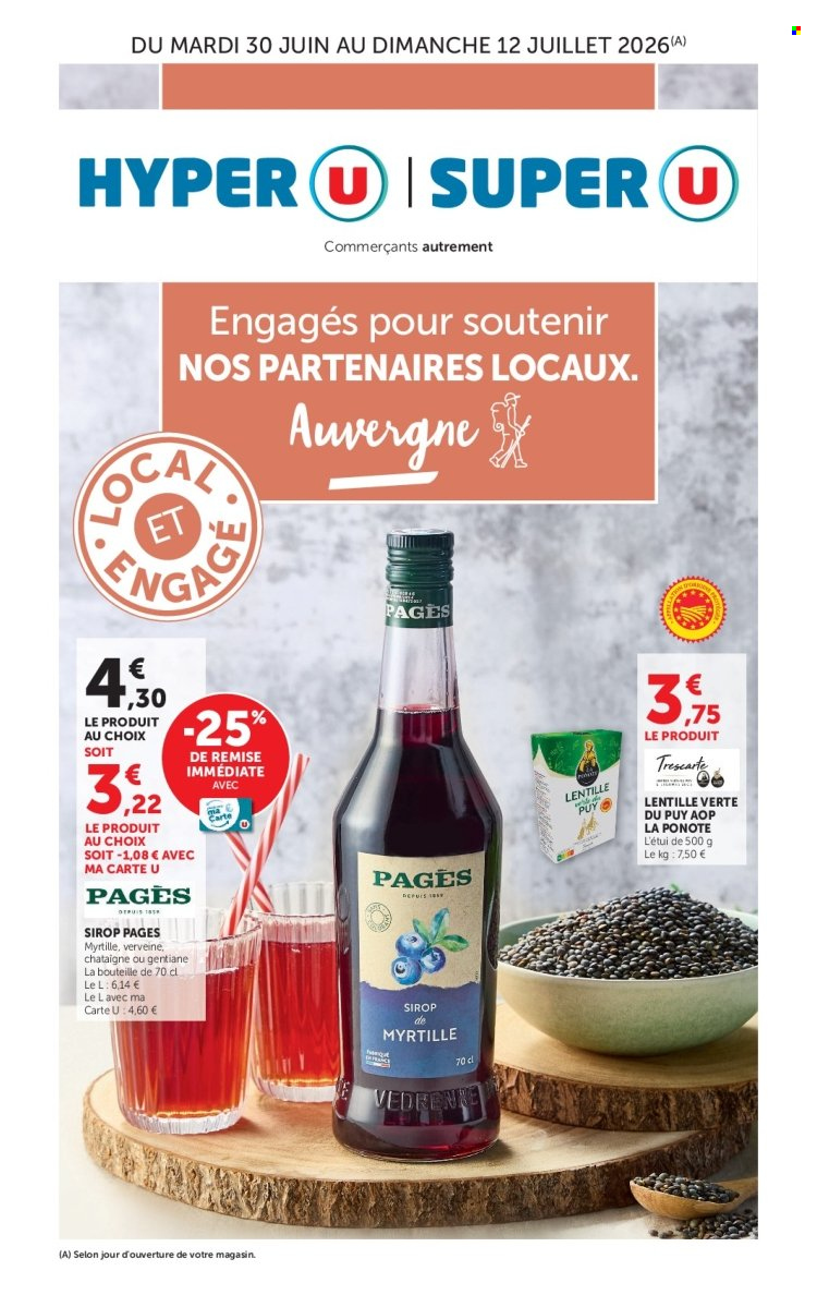 Catalogue Magasins U - 30/06/2026 - 12/07/2026. Page 1