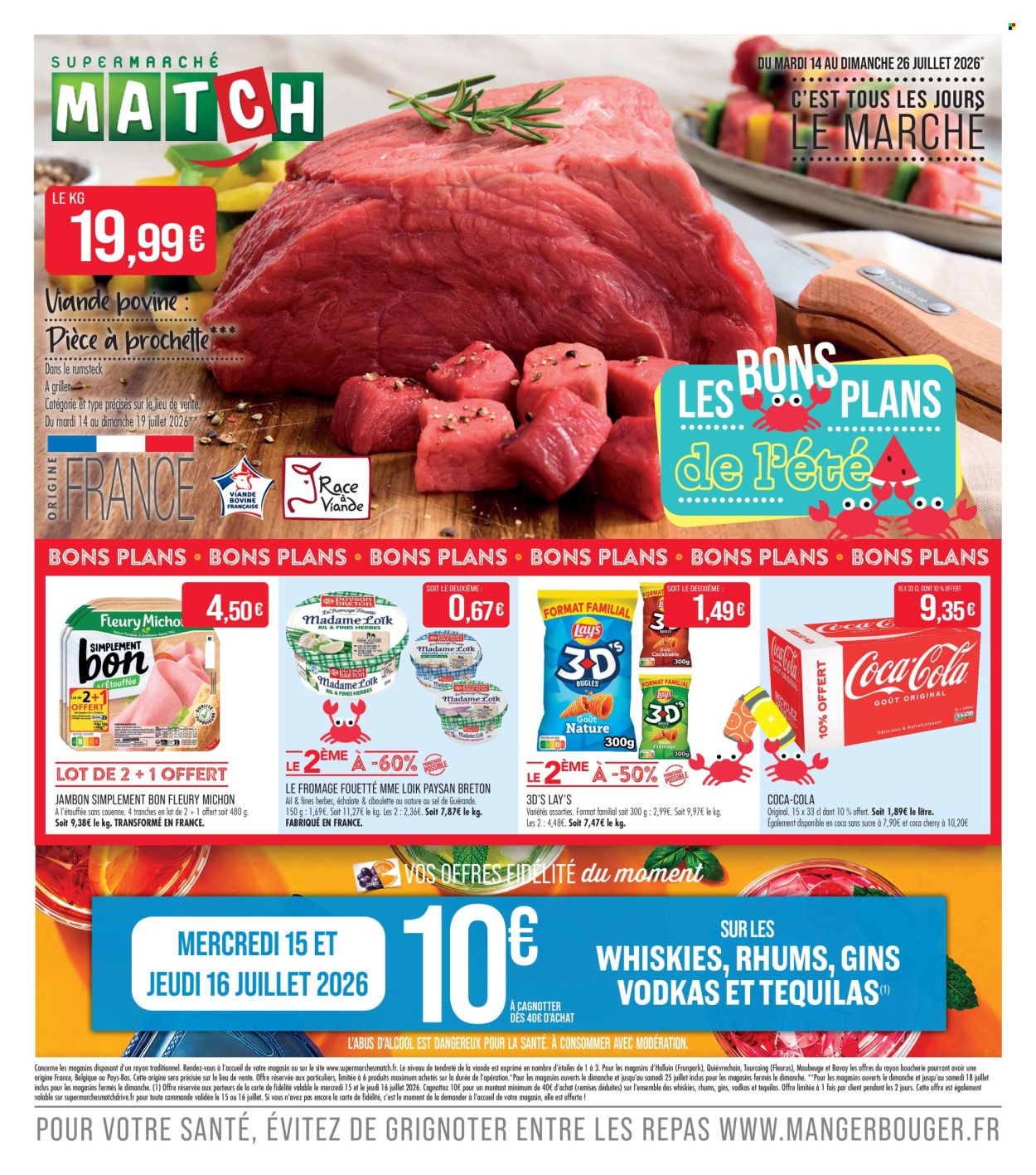 Catalogue Supermarché Match - 14/07/2026 - 26/07/2026. Page 1