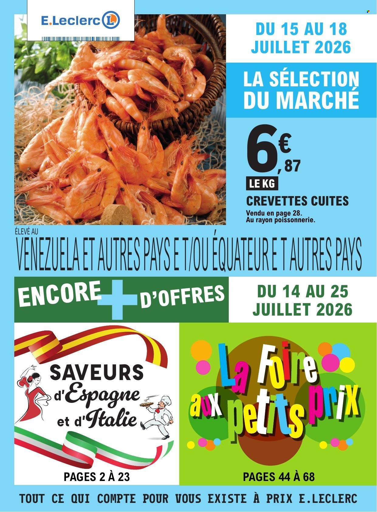 Catalogue E.Leclerc - 14/07/2026 - 25/07/2026. Page 1