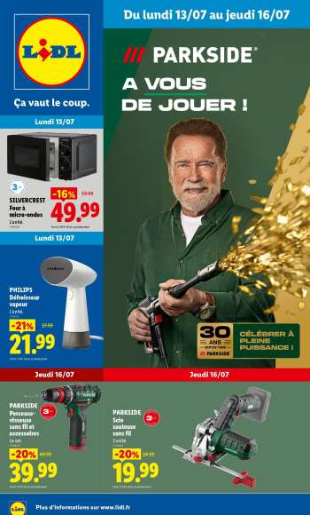 Catalogue Lidl - 13/07/2026 - 16/07/2026.