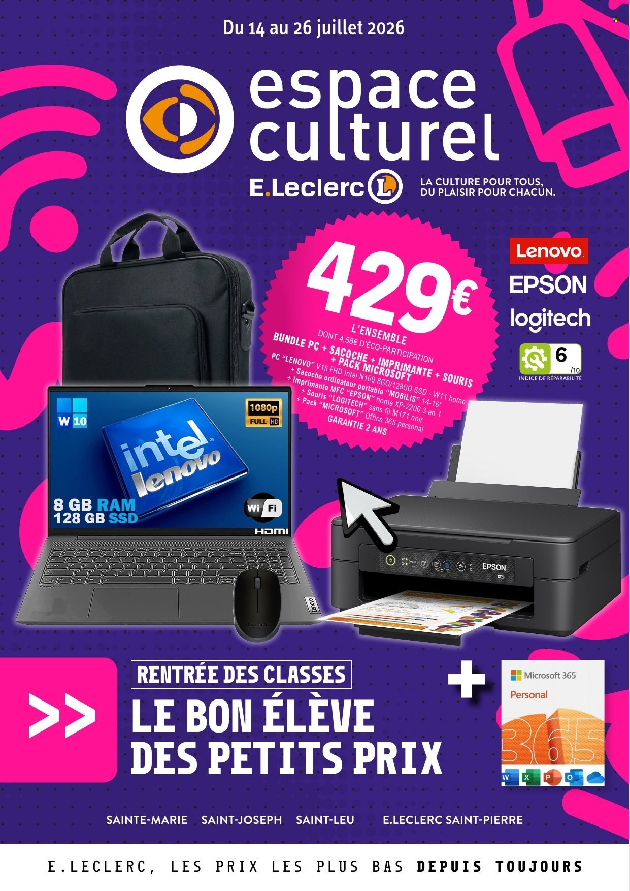 Catalogue E.Leclerc - 14/07/2026 - 26/07/2026. Page 1