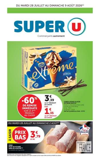 Catalogue SUPER U - 28/07/2026 - 09/08/2026.