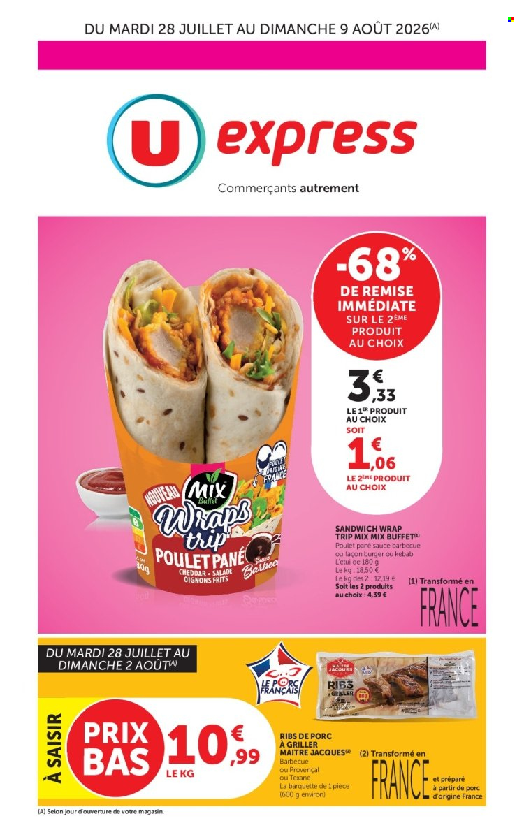 Catalogue U express - 28/07/2026 - 09/08/2026. Page 1