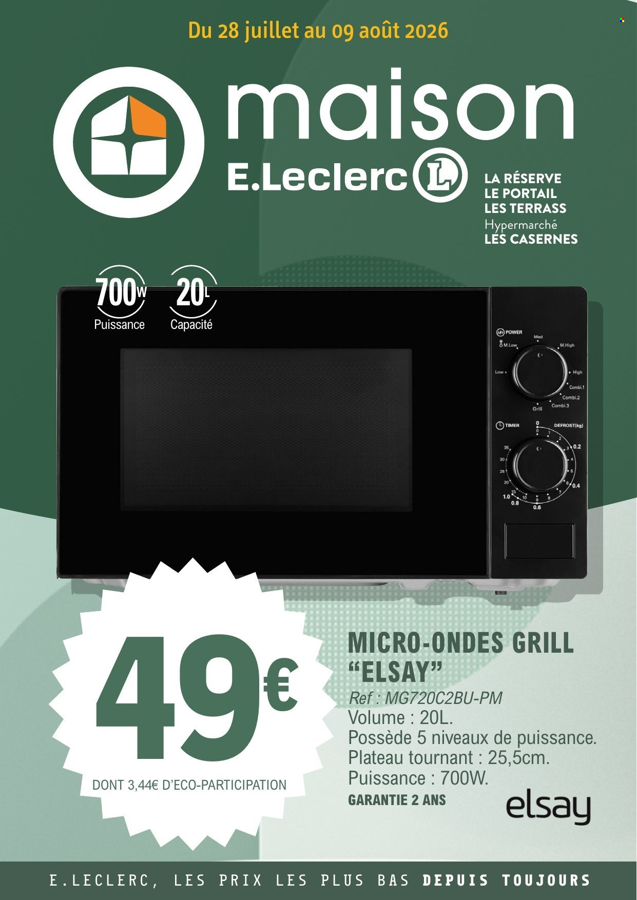 Catalogue E.Leclerc - 28/07/2026 - 09/08/2026. Page 1