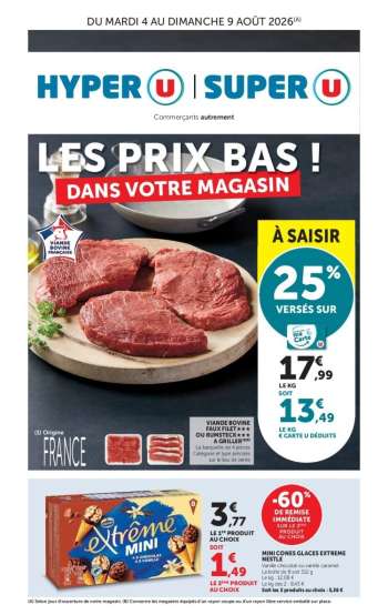 Catalogue Magasins U - 04/08/2026 - 09/08/2026.