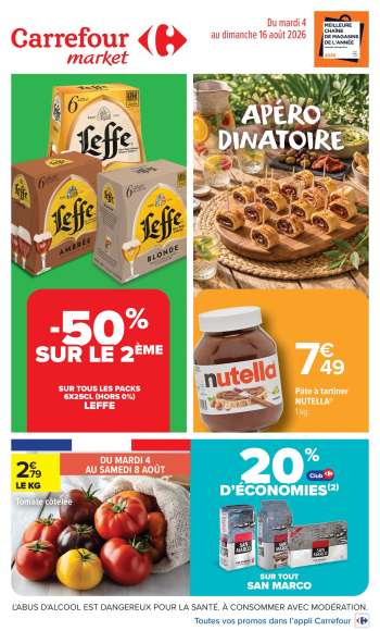 Catalogue Carrefour Market - 04/08/2026 - 16/08/2026.