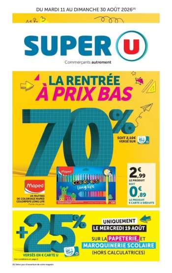 Catalogue SUPER U - 11/08/2026 - 30/08/2026.