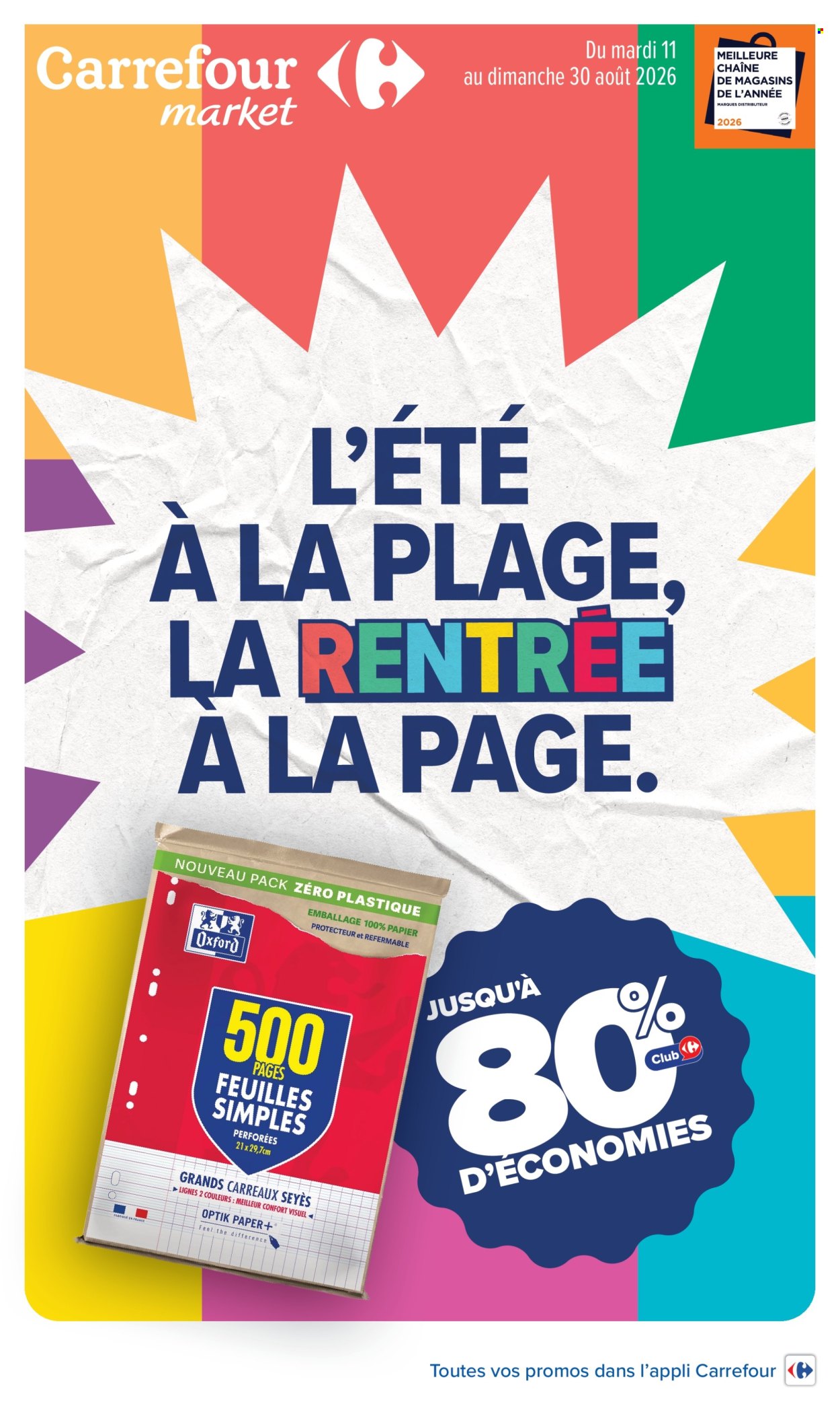 Catalogue Carrefour Market - 11/08/2026 - 30/08/2026. Page 1