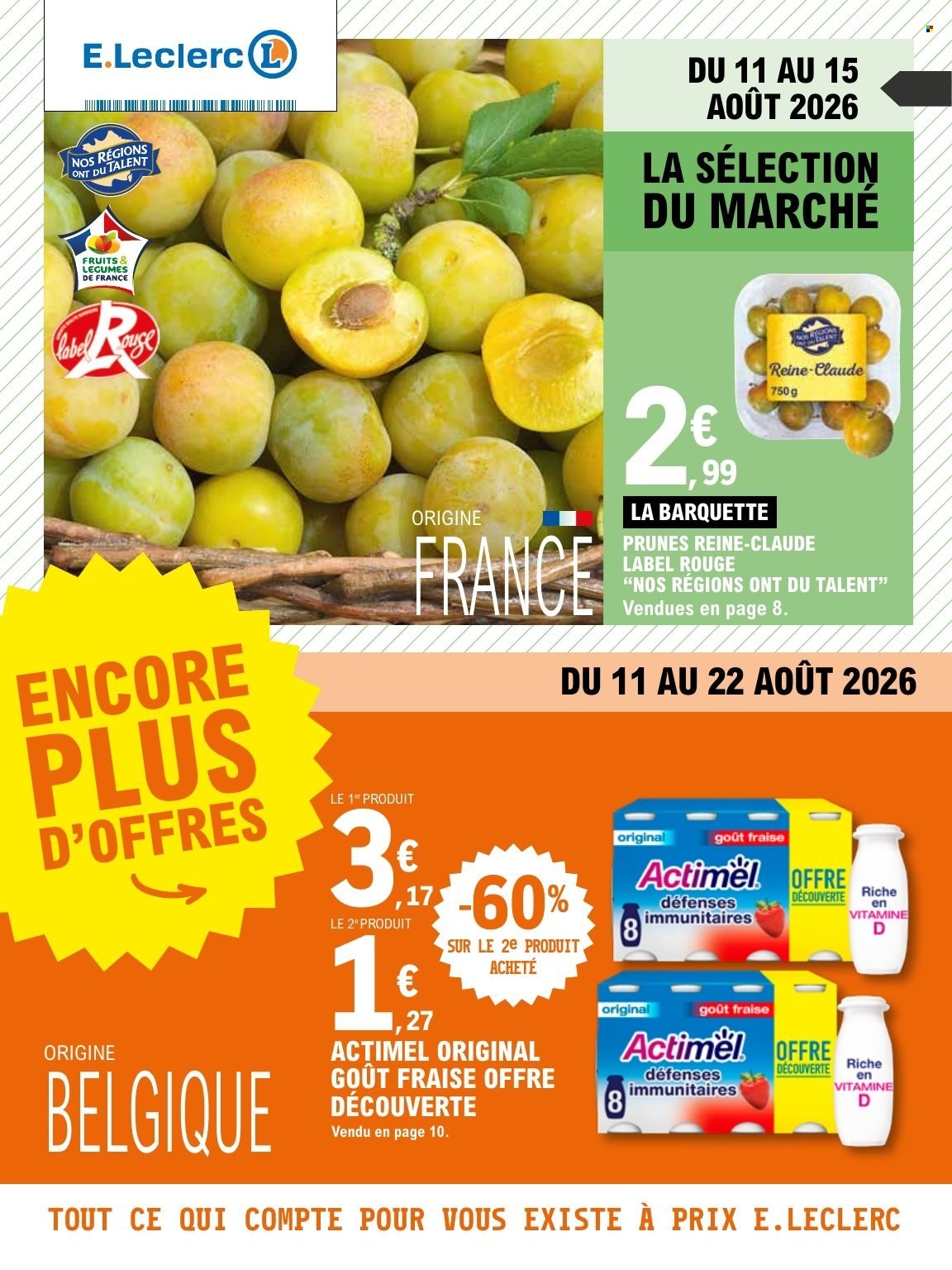 Catalogue E.Leclerc - 11/08/2026 - 22/08/2026. Page 1