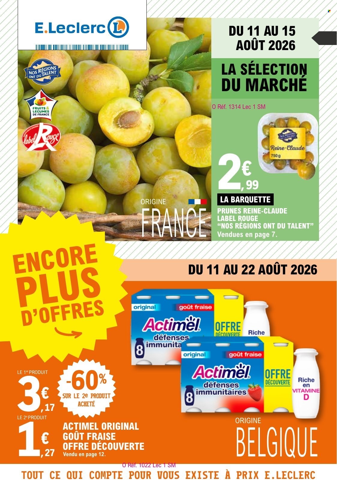 Catalogue E.Leclerc - 11/08/2026 - 22/08/2026. Page 1