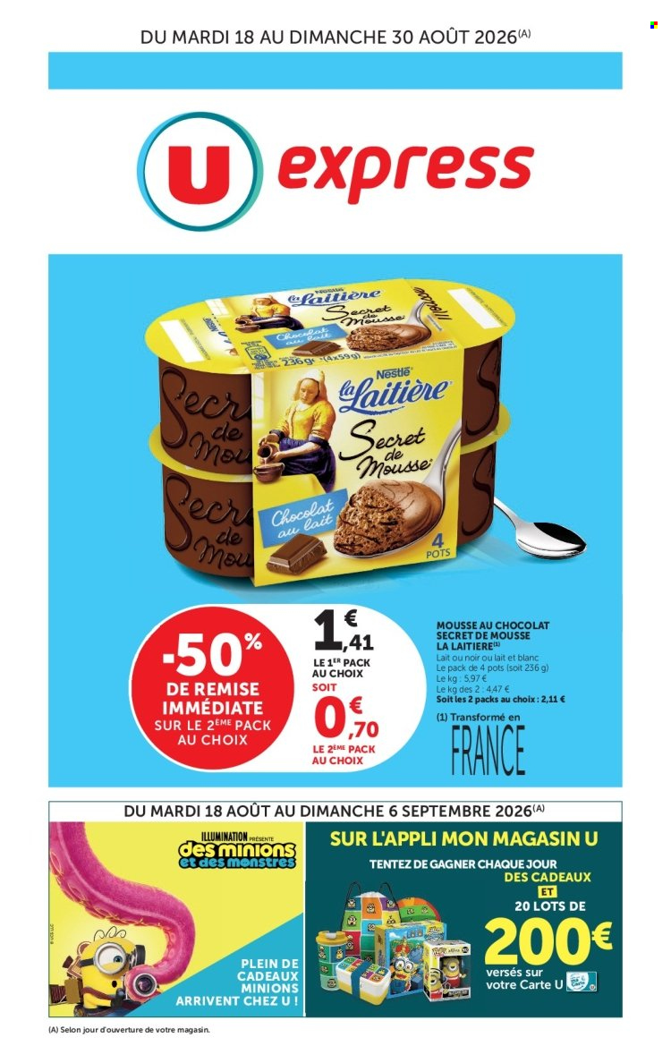 Catalogue U express - 18/08/2026 - 30/08/2026. Page 1