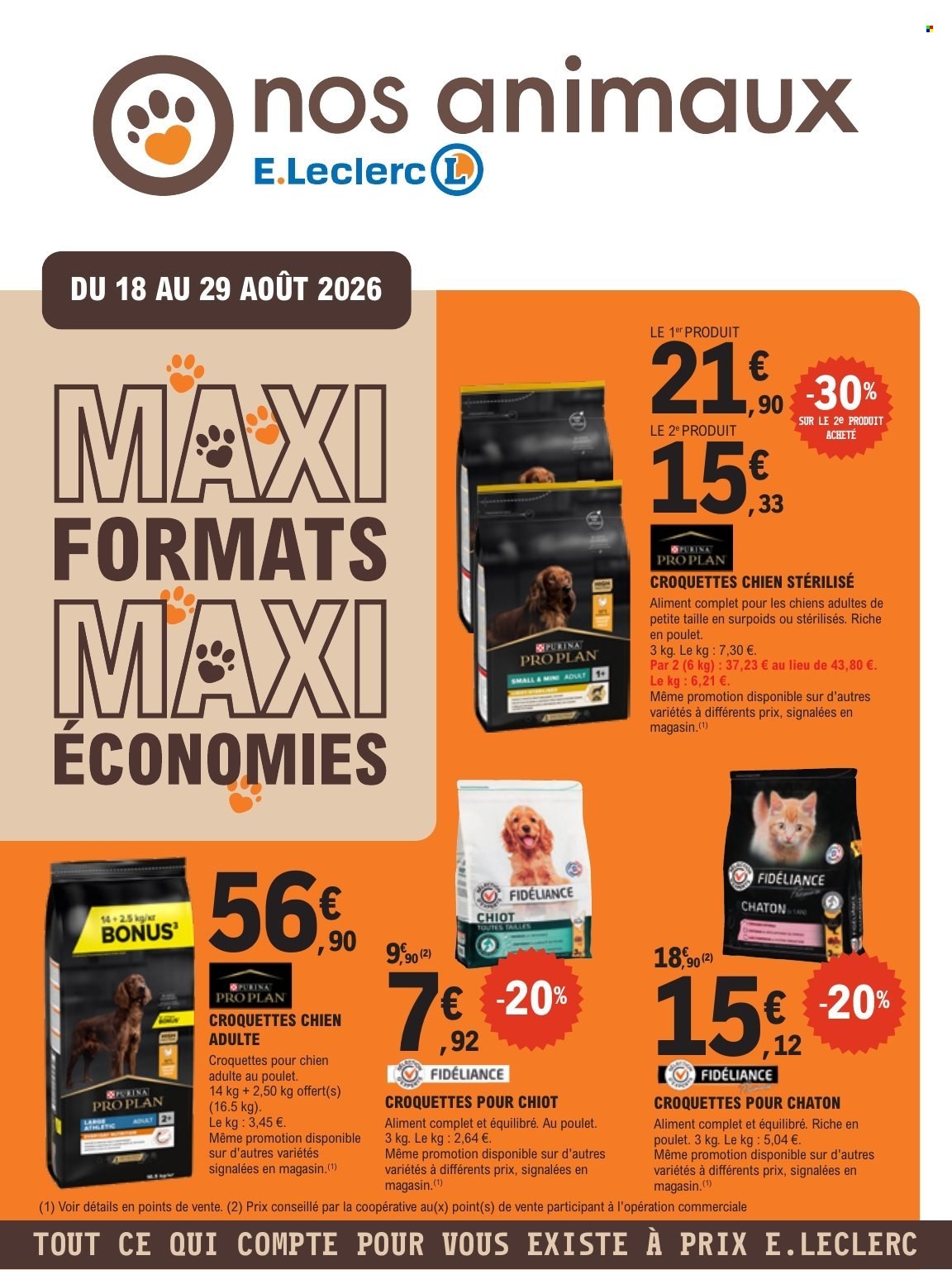Catalogue E.Leclerc - 18/08/2026 - 29/08/2026. Page 1